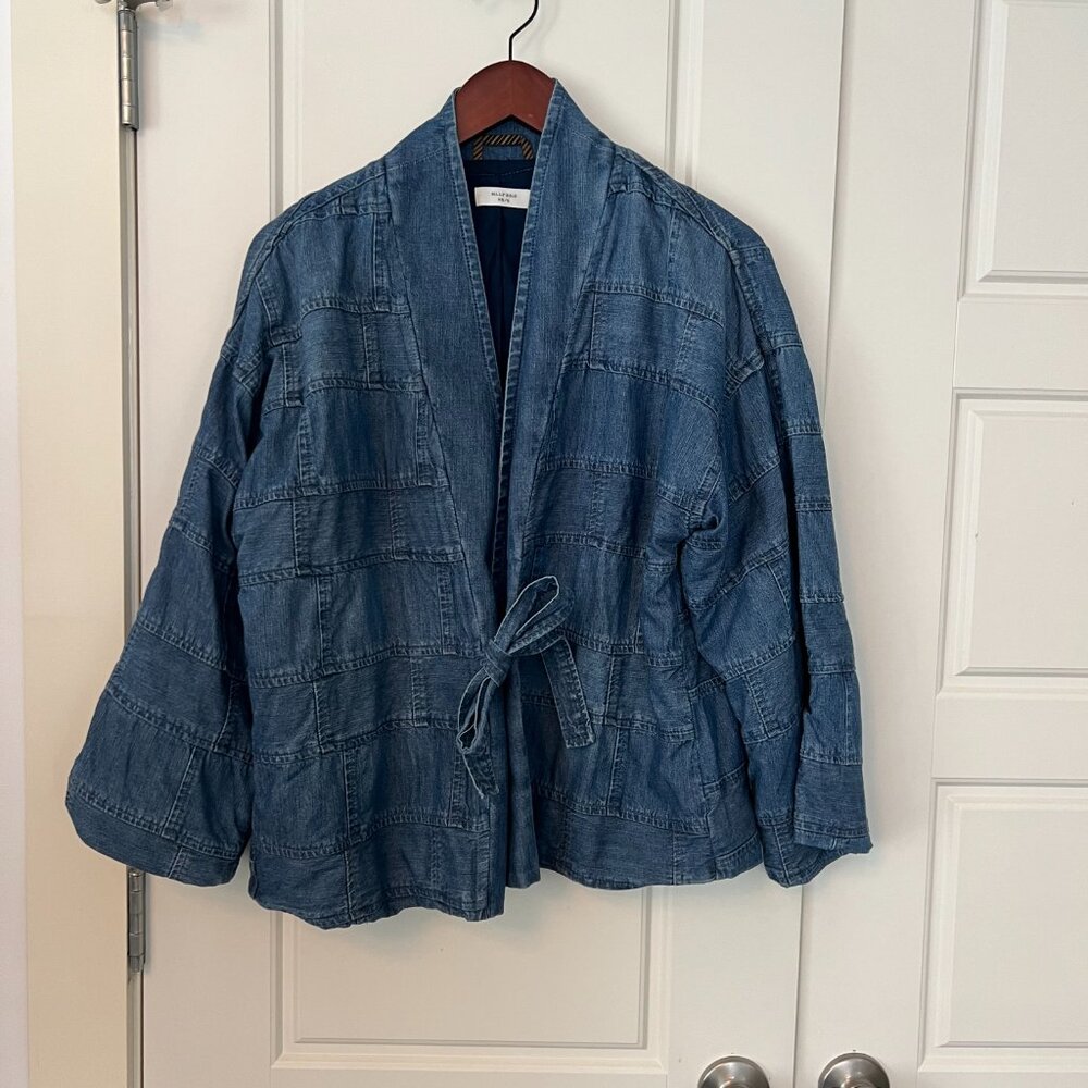 Billy Reid Patchwork Blue Denim Jacket